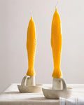Fish Sticks Beeswax Taper Candles
