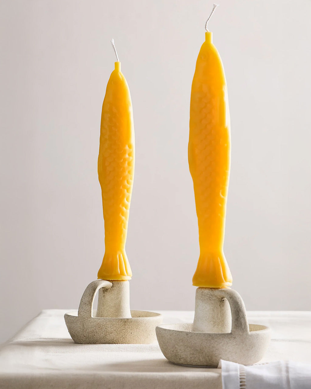 Fish Sticks Beeswax Taper Candles
