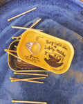 Very Cute Tin Of Safety Matches - Yellow