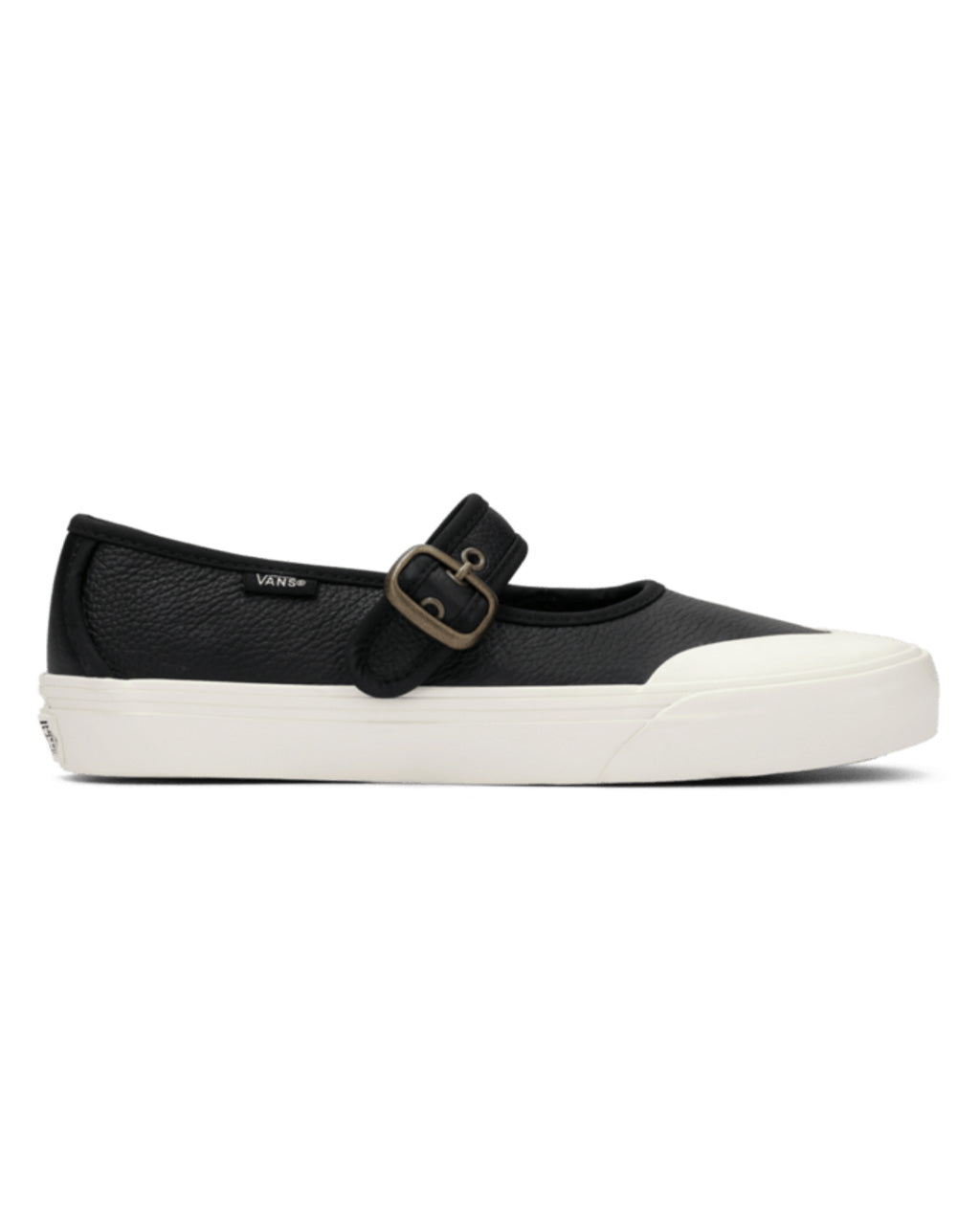 Leather Mary Jane Shoe - Black + White