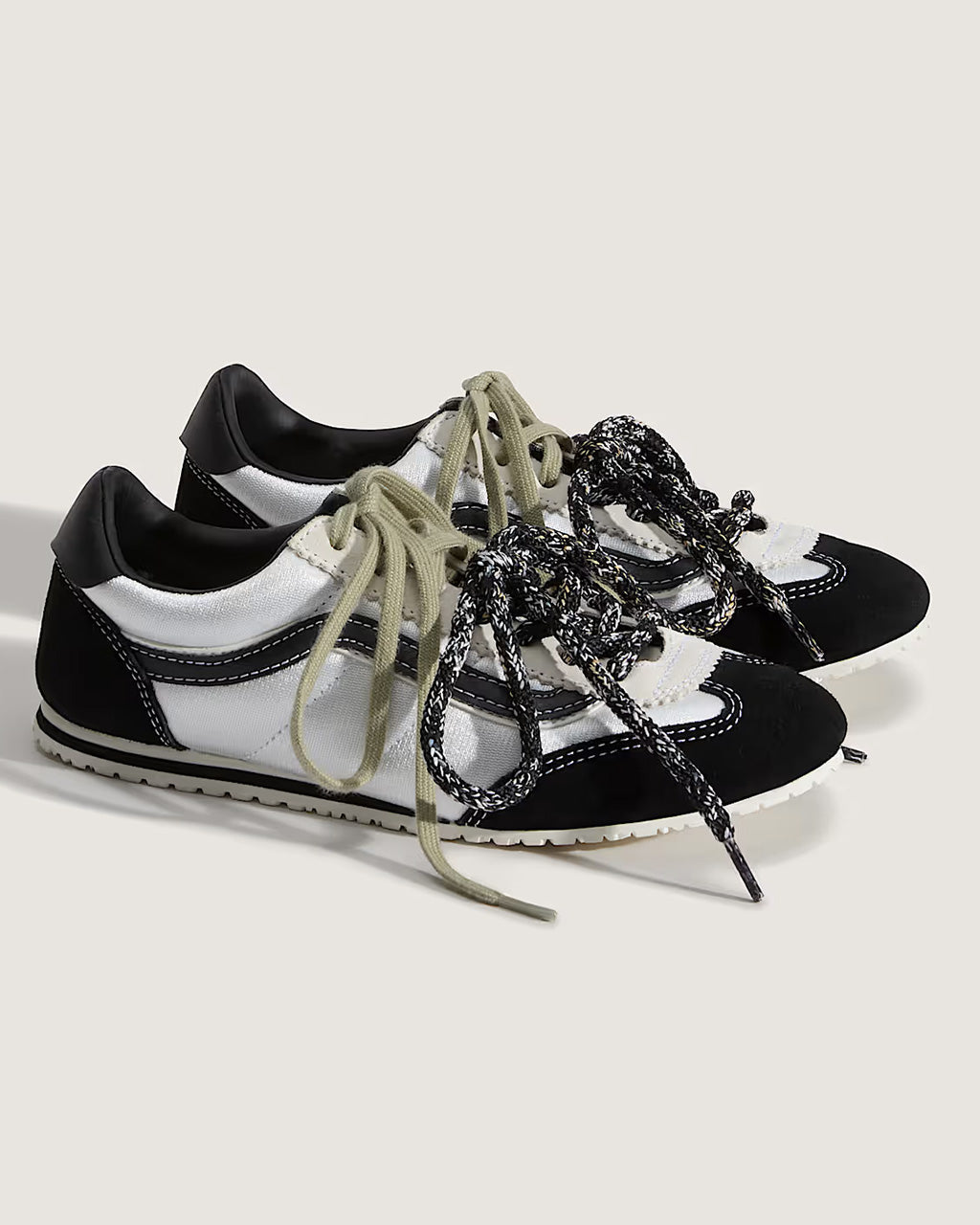 Super Low Pro Sneaker - Satin Black + Silver