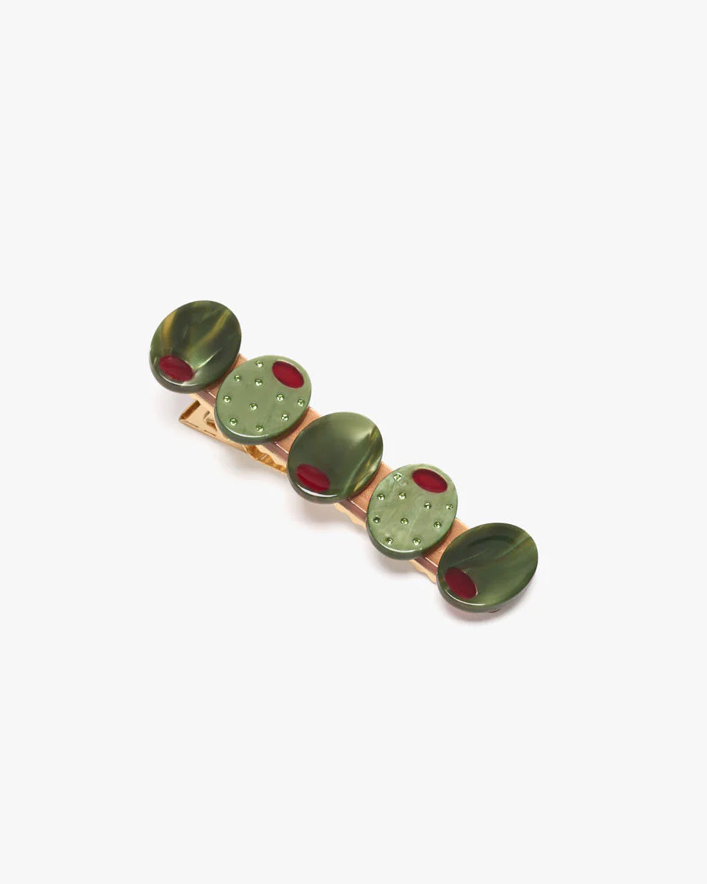 Olive Sparkly Cocktail Alligator Hair Clip