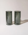 Double-Wall Gray Glass Set - 16 oz.