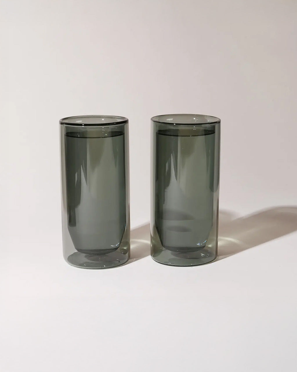 Double-Wall Gray Glass Set - 16 oz.