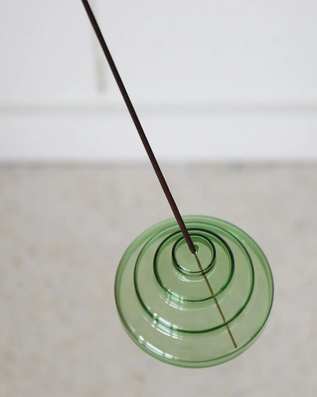 Glass Meso Incense Holder - Verde