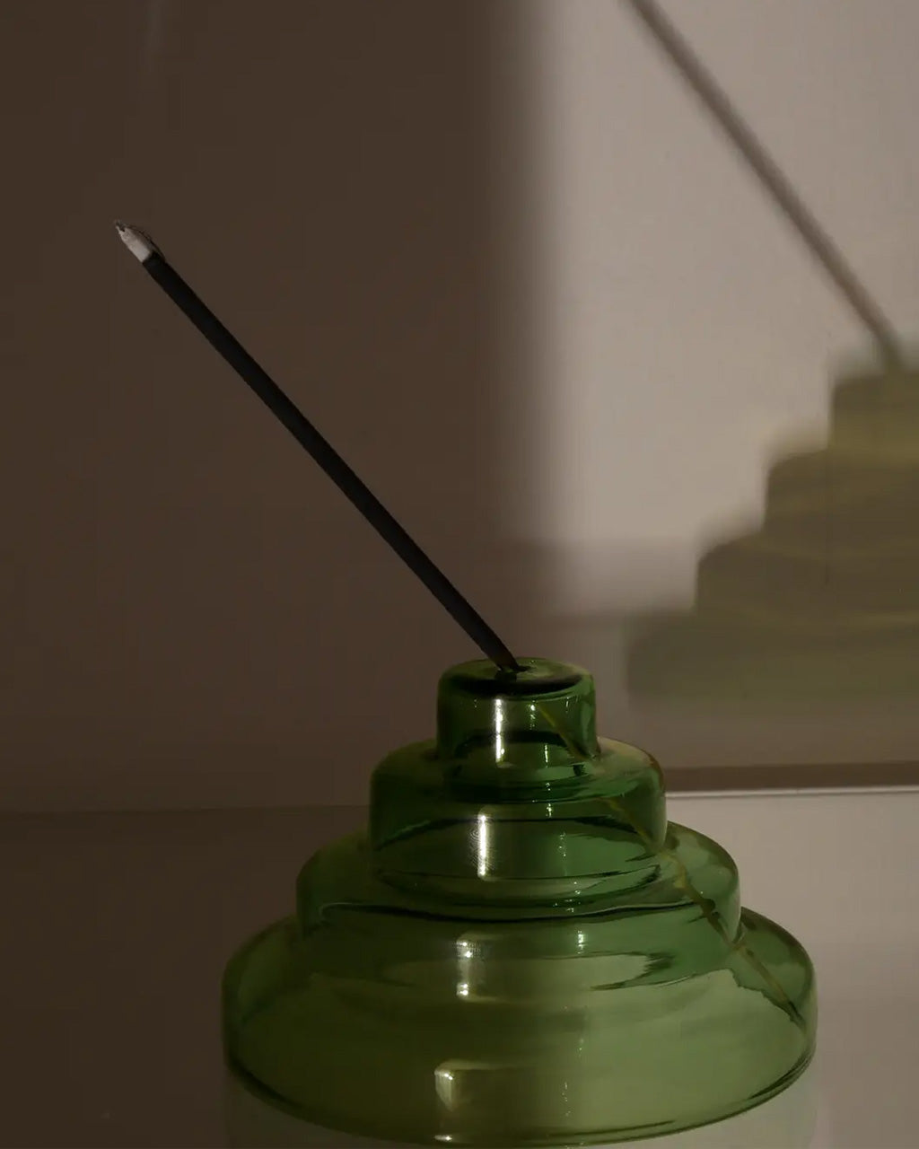 Glass Meso Incense Holder - Verde