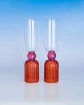 Tipsy Turvy Bar Glass Set - Pink