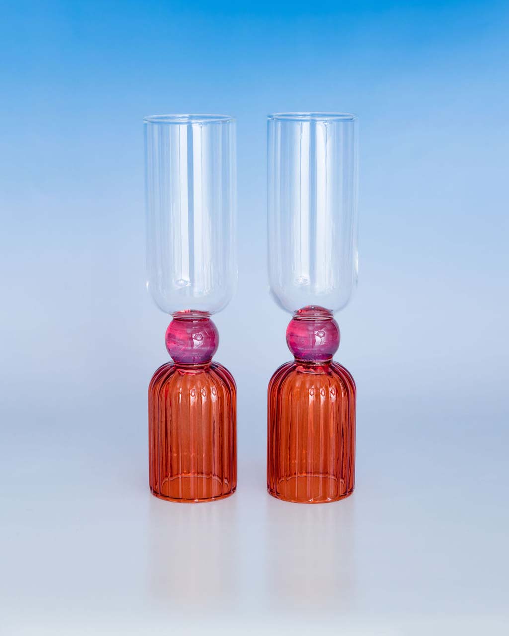 Tipsy Turvy Bar Glass Set - Pink