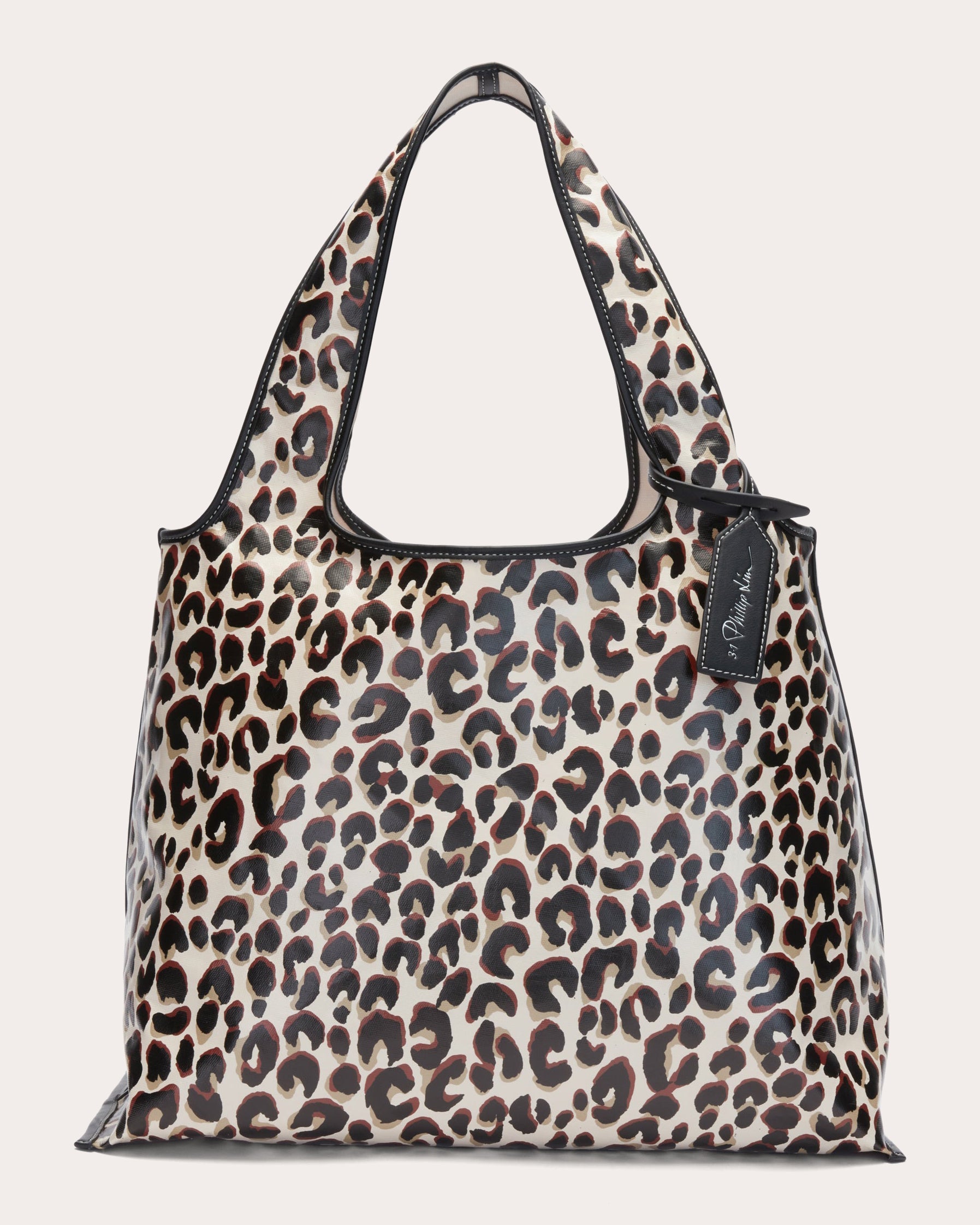 Leopard Coated Canvas Market Tote
