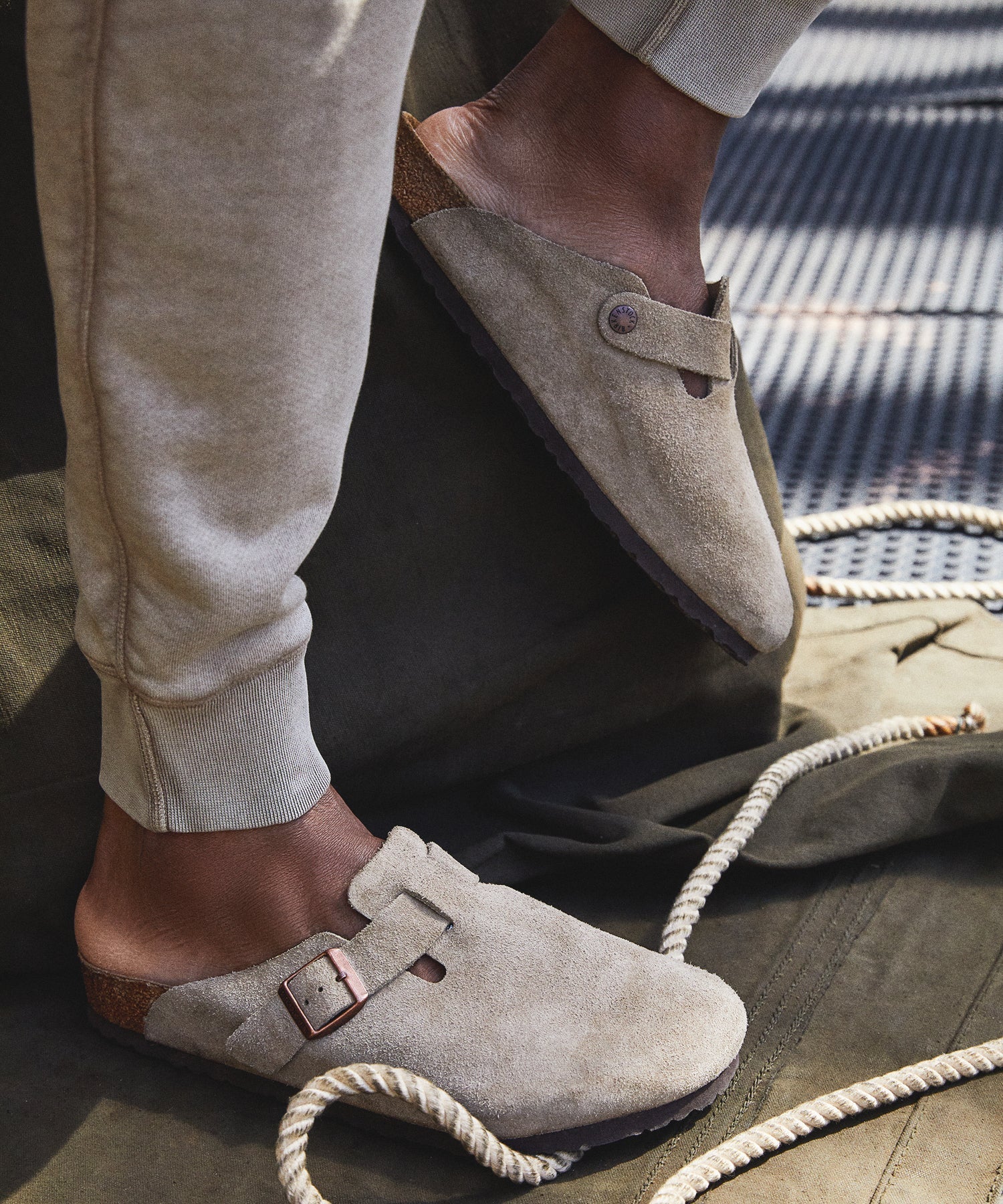 Birkenstock Boston Clog in Taupe