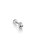 Black Diamond Eye Matte Skull Threaded Stud Earring
