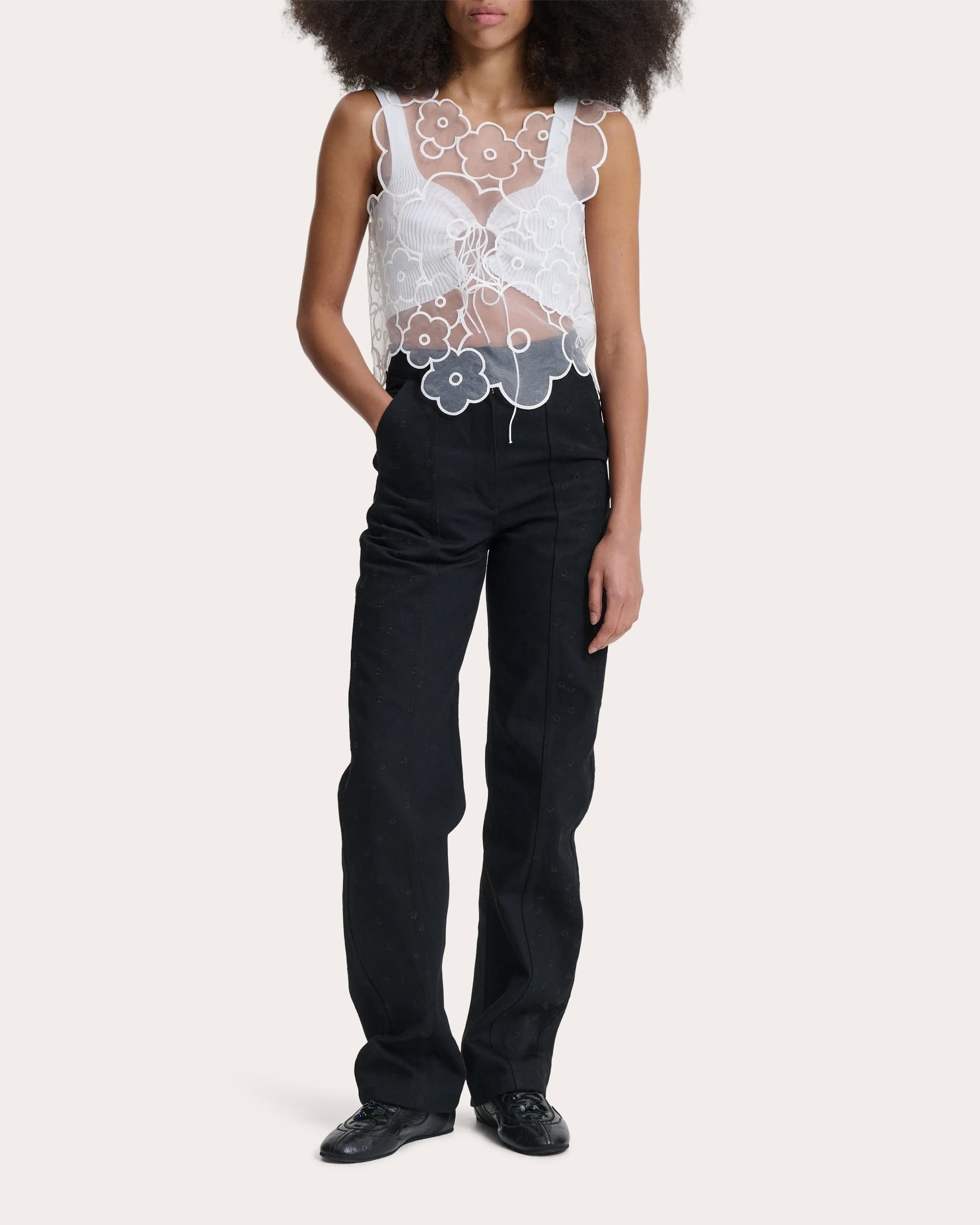 Bliss Embroidered Floral Straight-Leg Jeans