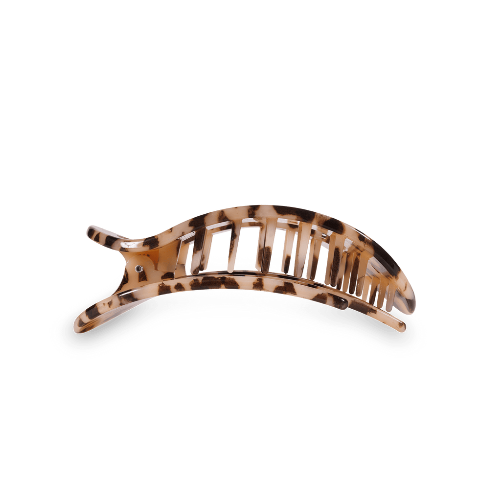 Blonde Tortoise Medium Flat Round Hair Clip
