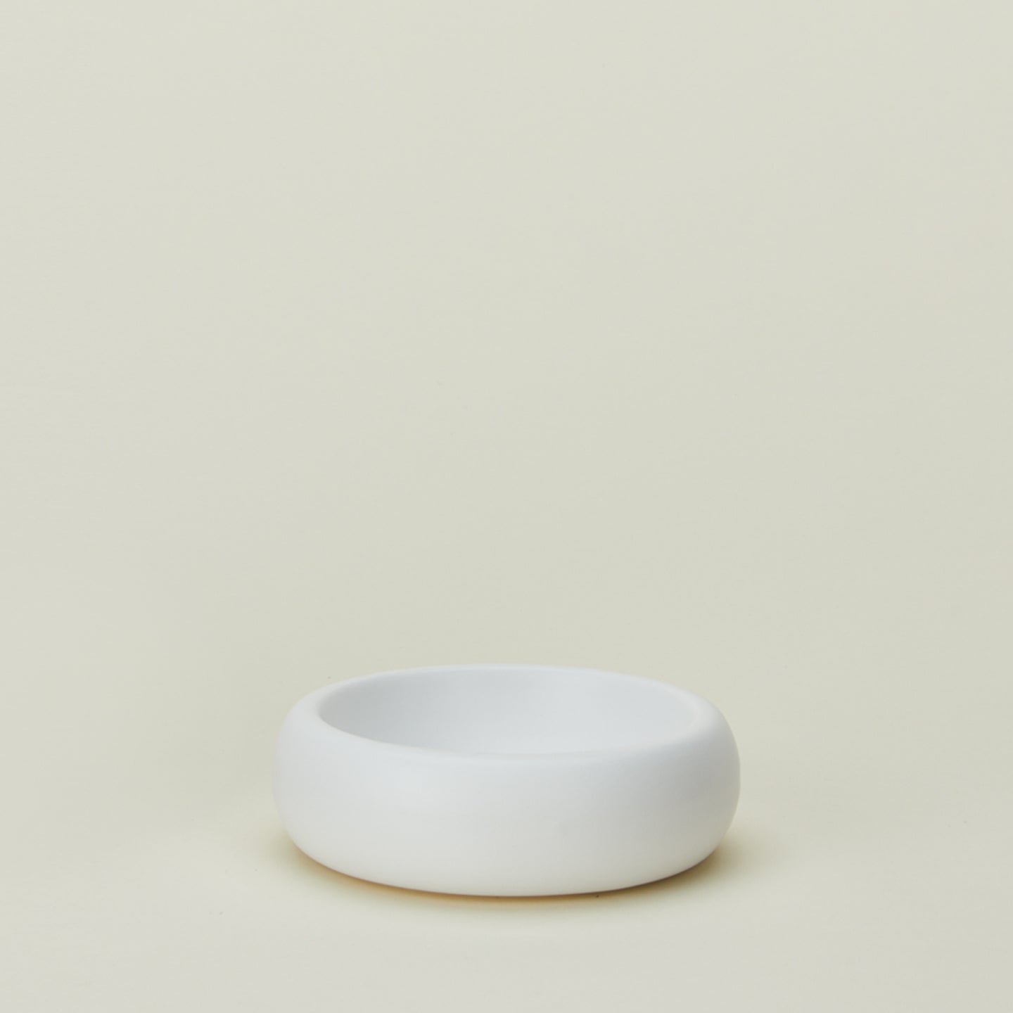 Concave Ceramic Bowl - Matte White