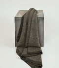 Chocolate and Platinum Beehive Knit Yak Down Throw