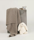 Solid Platinum Yak Pique Baby Blanket