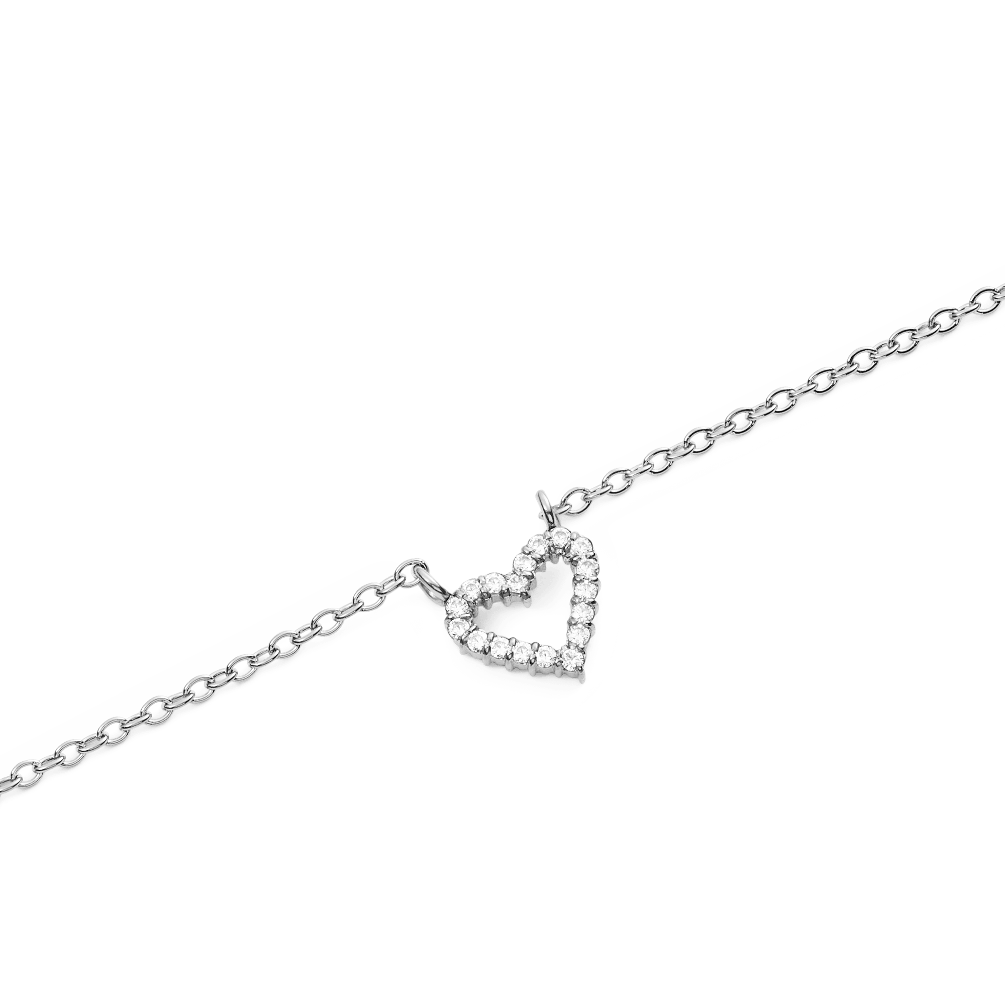 Mirelle Heart Necklace Silver