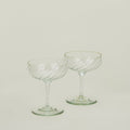 Hand Blown Coupe, Set of 2 - Optic