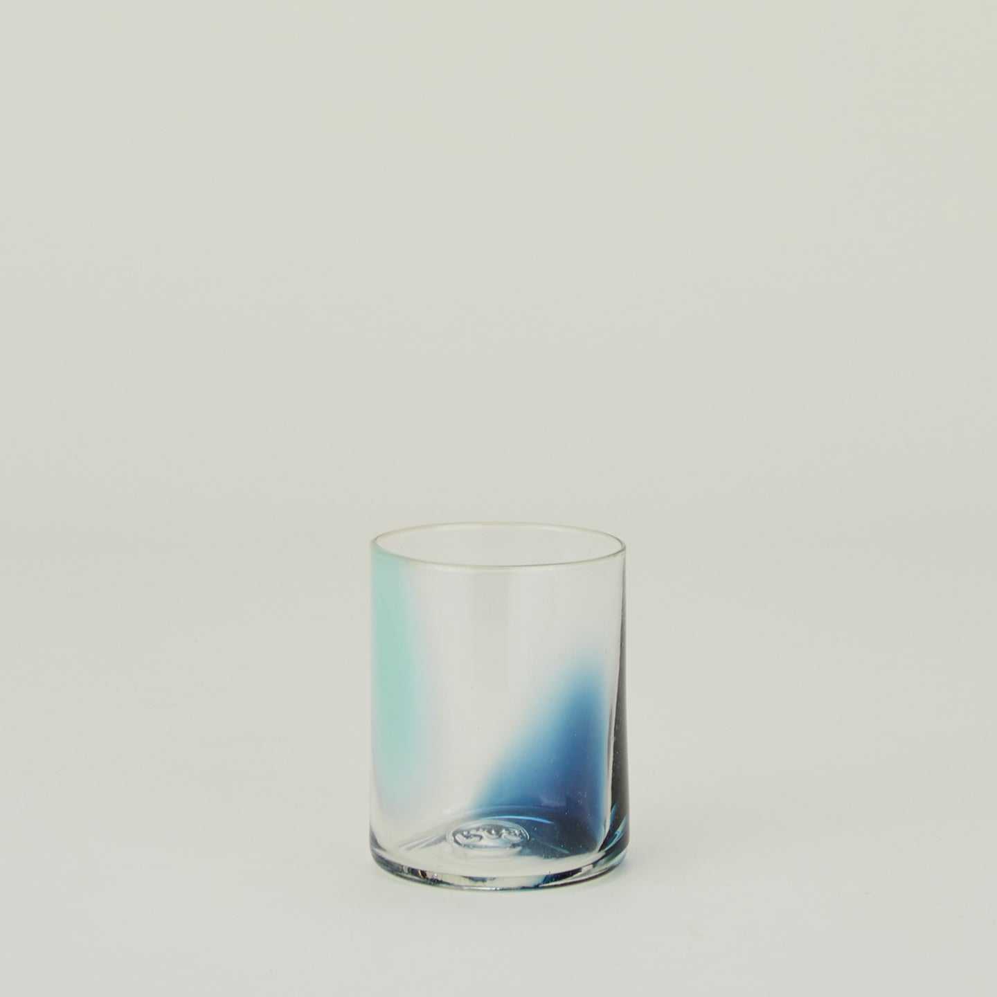 Hand Blown Tumbler - Peacock/Sky