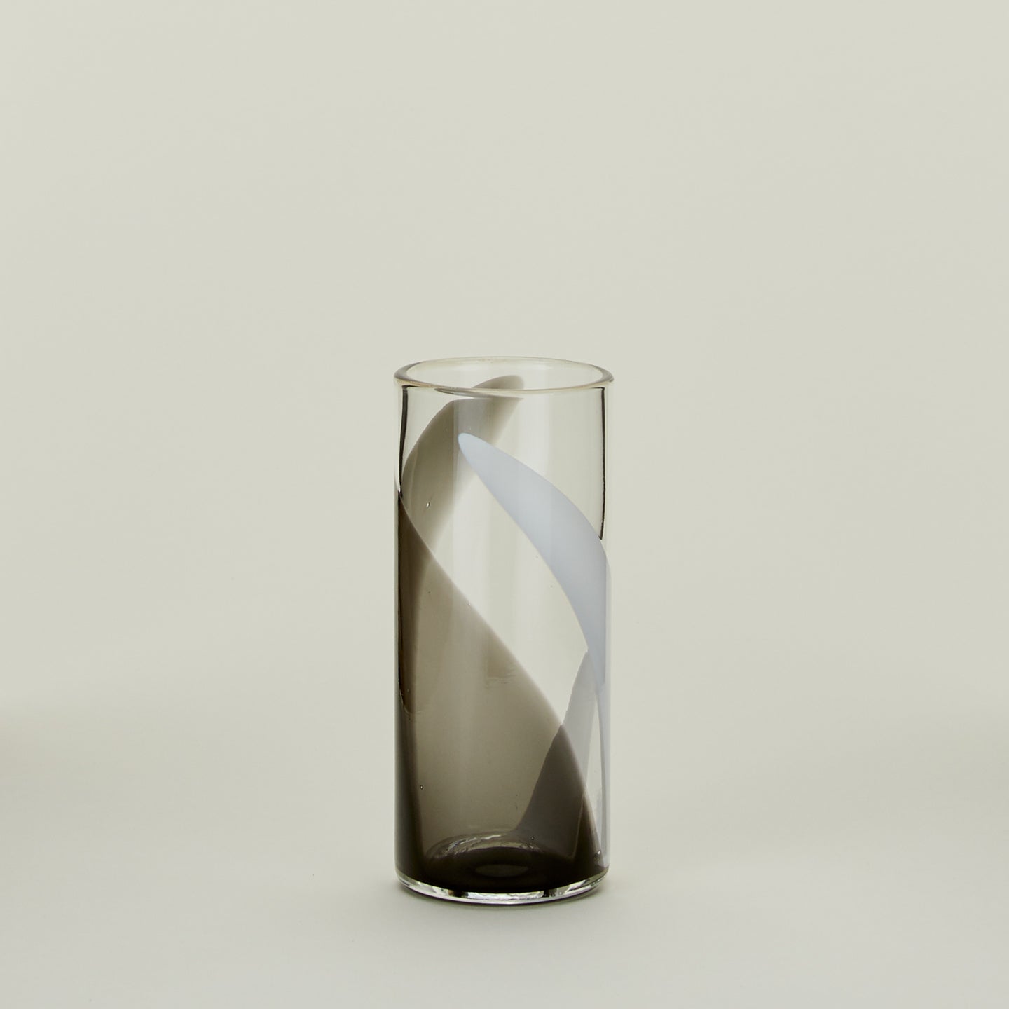 Hand Blown Highball - White/Grey