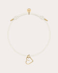 14K Gold-Filled Wire and Cord Heart Charm Bracelet