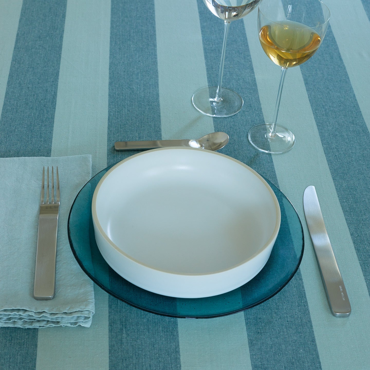 Glass Dinner Plate - Peacock