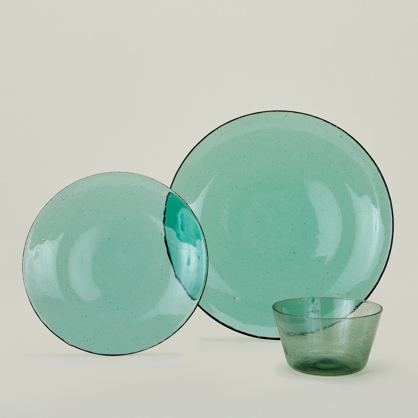 Glass Dinner Plate - Jade