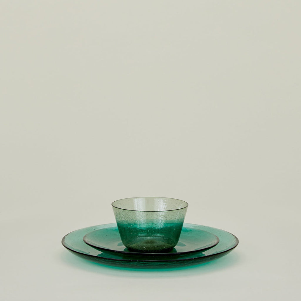 Glass Dinner Plate - Jade