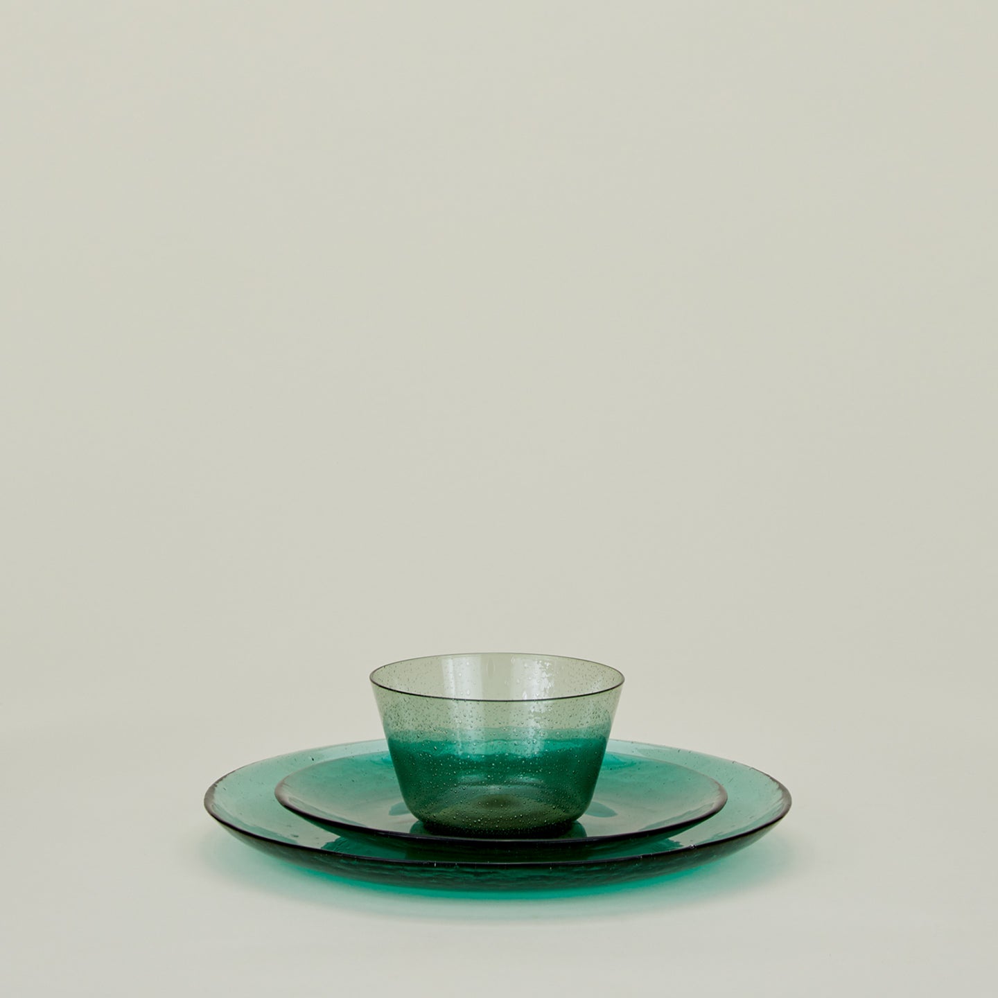 Glass Dinner Plate - Jade
