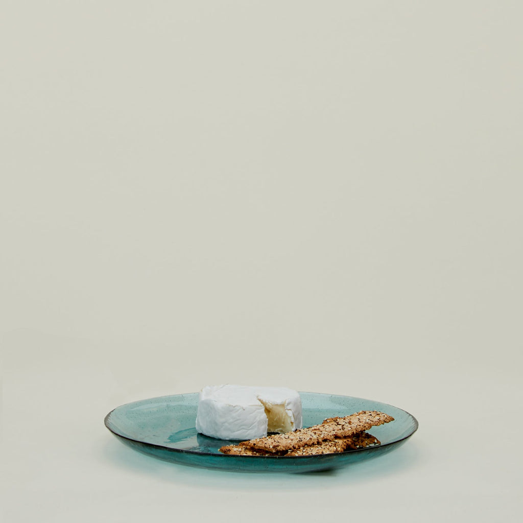 Glass Dinner Plate - Peacock