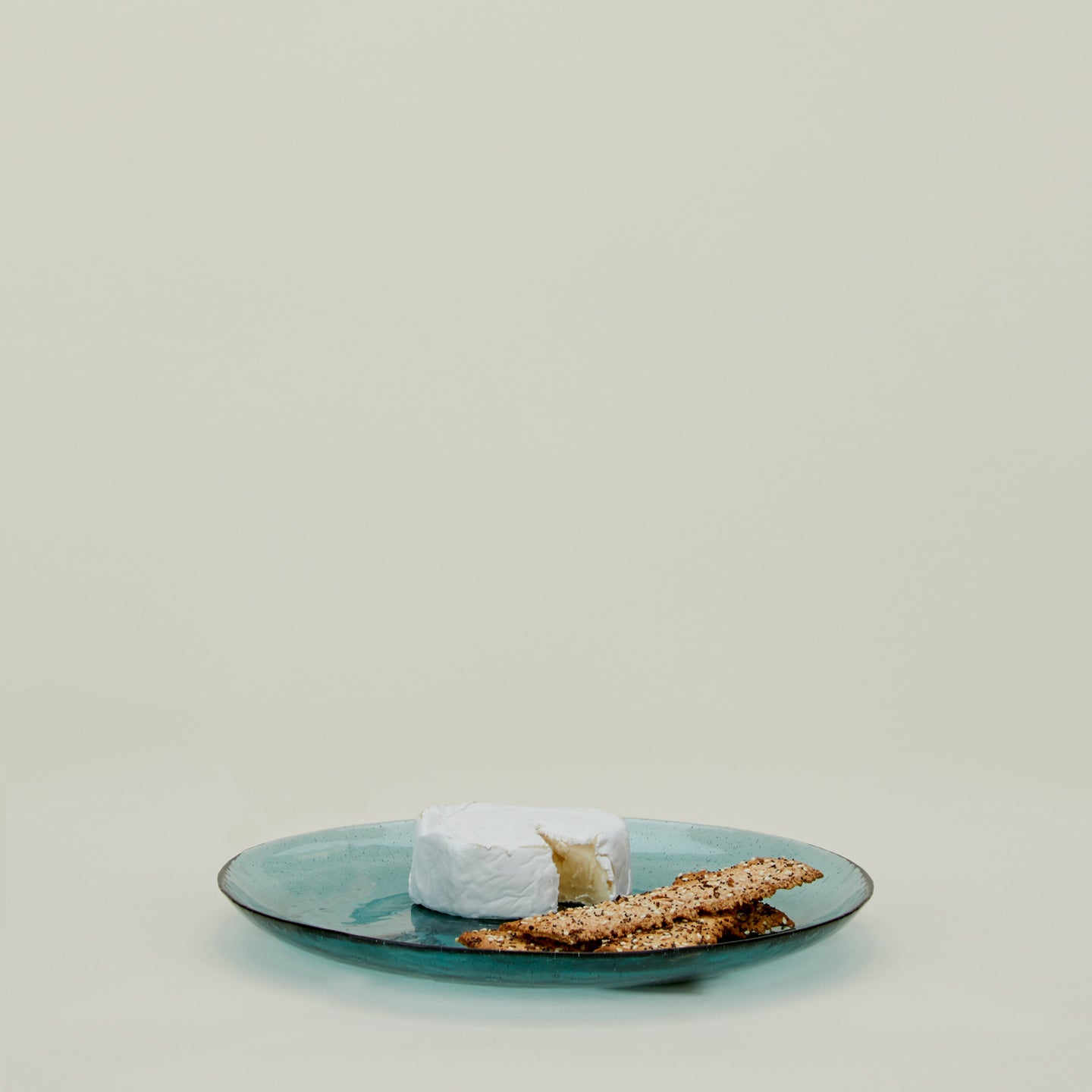 Glass Dinner Plate - Peacock