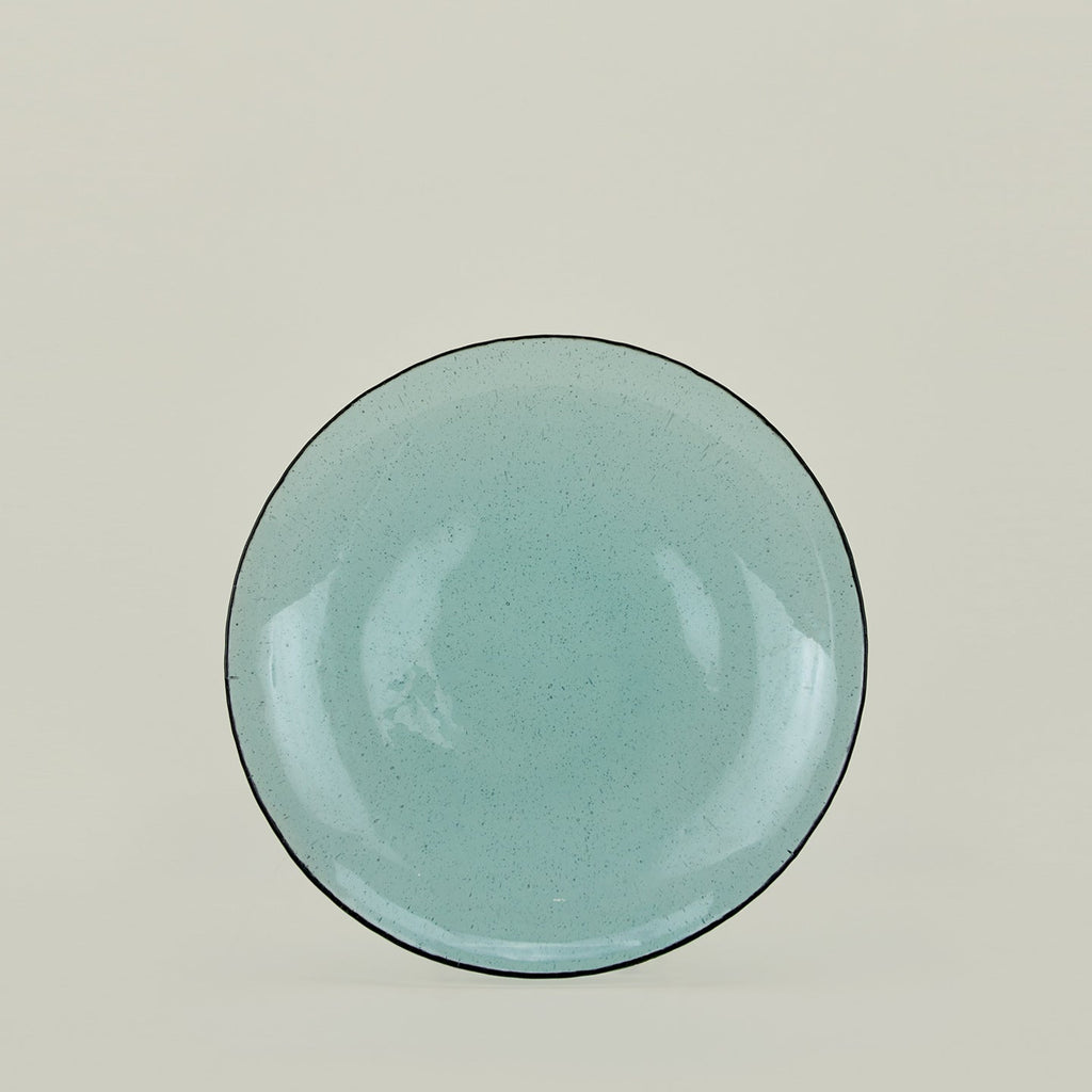 Glass Dinner Plate - Peacock