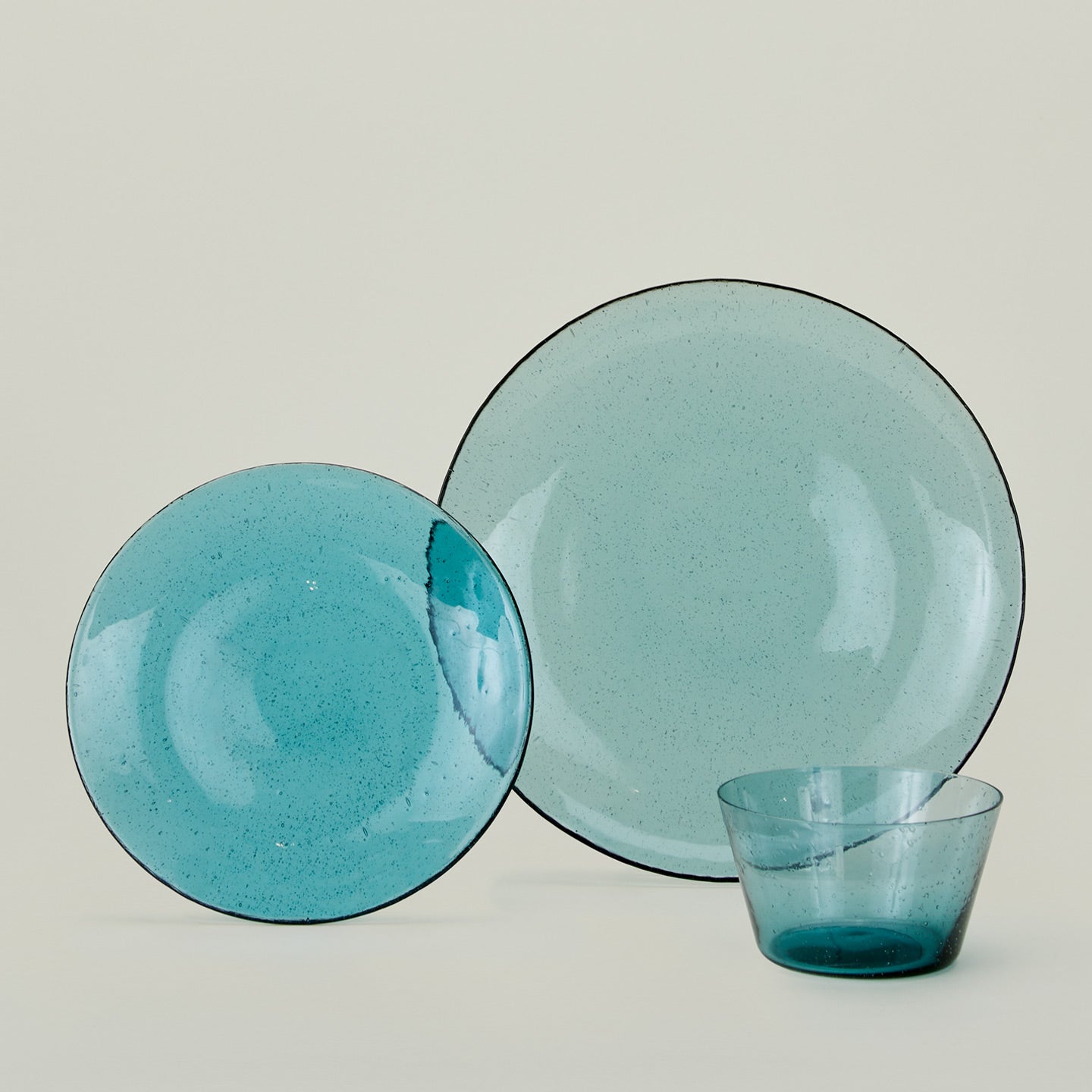 Glass Dinner Plate - Peacock