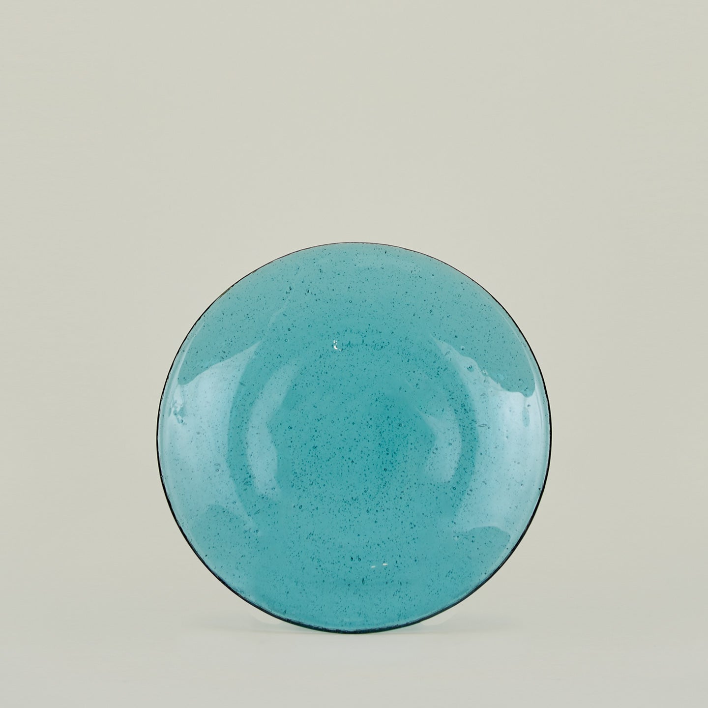 Glass Salad Plate - Peacock