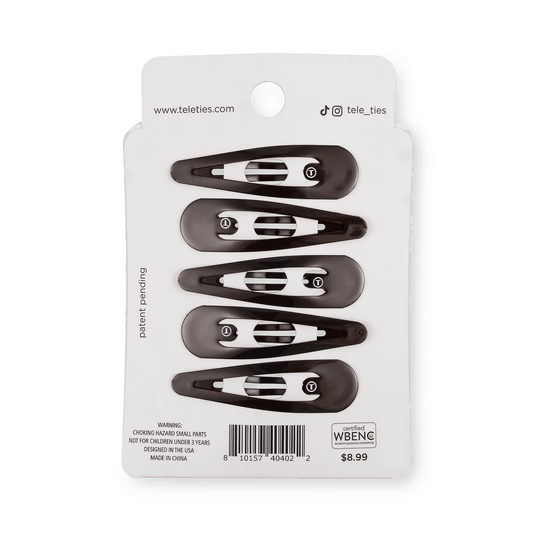 Brown Snap Clip (6Ct)