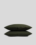 Brushed Cotton Pillowcase Set - Evergreen
