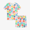 Kids organic rainbow blooms PJ set