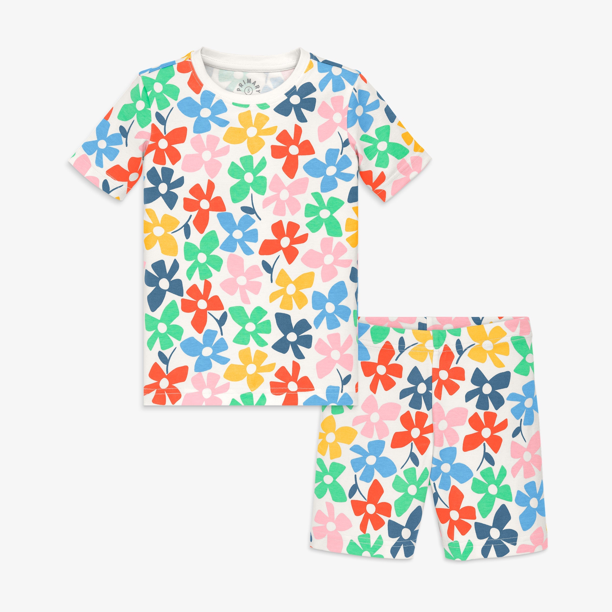 Kids organic rainbow blooms PJ set