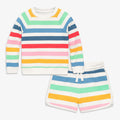 Kids sweatshirt and short in candy stripe