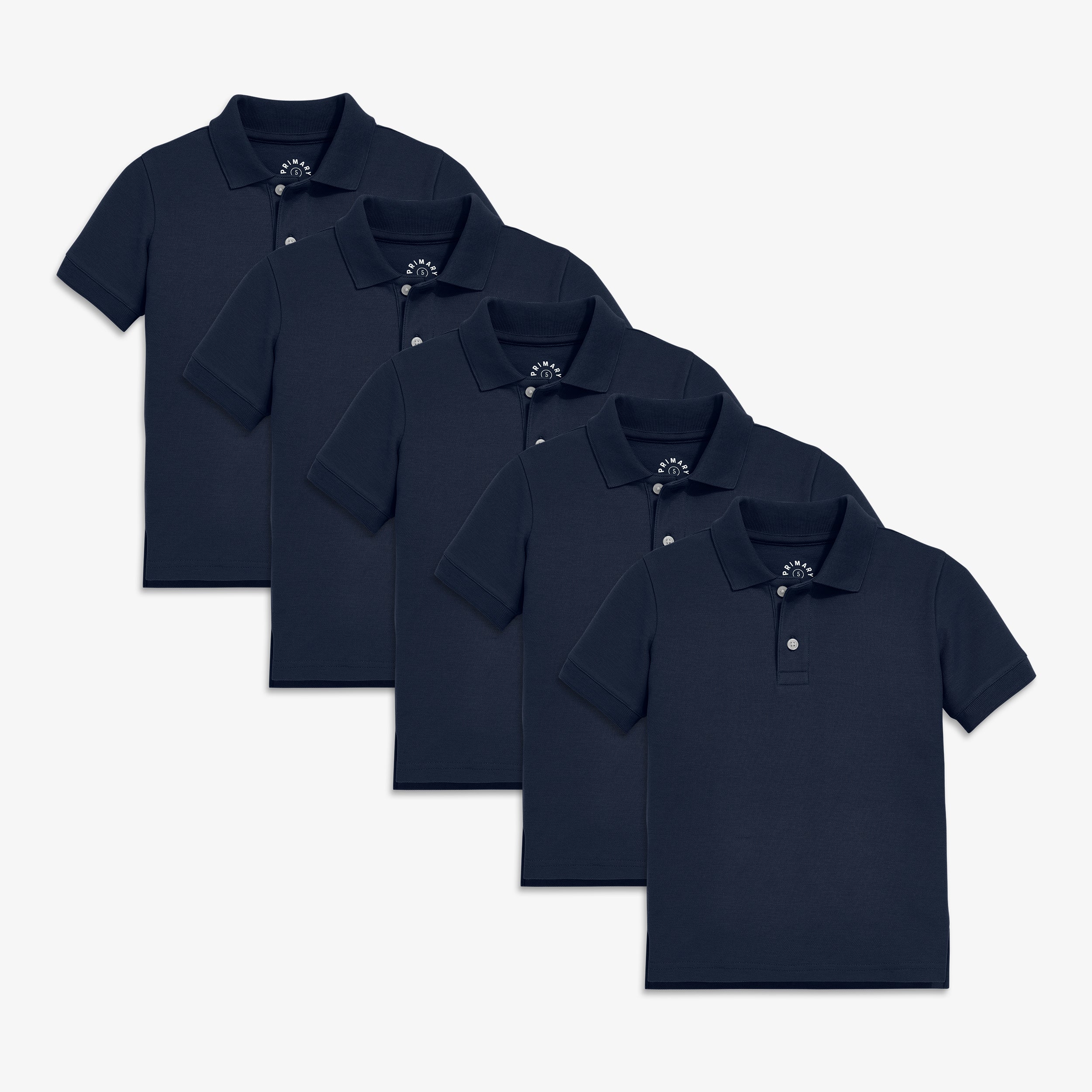 Kids short sleeve pique polo 5-pack