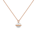 Aspiration Necklace Rose Gold Satin White