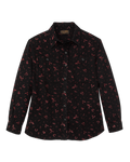The Women's Rangeland Flannel Shirt - Black / Red Western