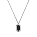 Black Diamond Pave Tag Necklace