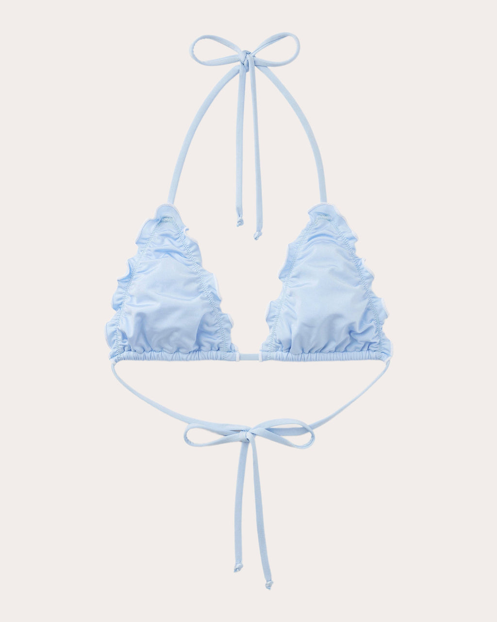 Sea Frill-Trim Triangle Bikini Top