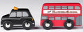 Red Bus and Black Cab