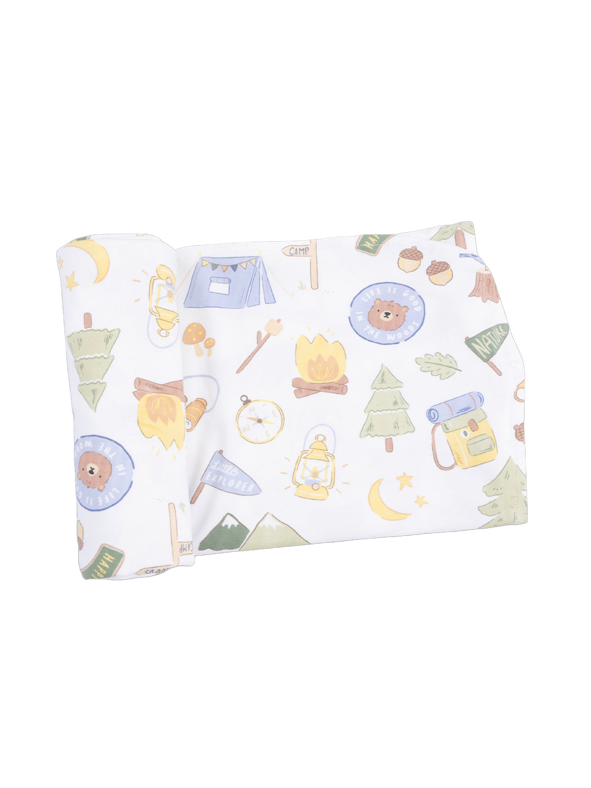 Stretch Swaddle, Camping Blue