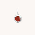Carnelian Determination Charm 9k White Gold