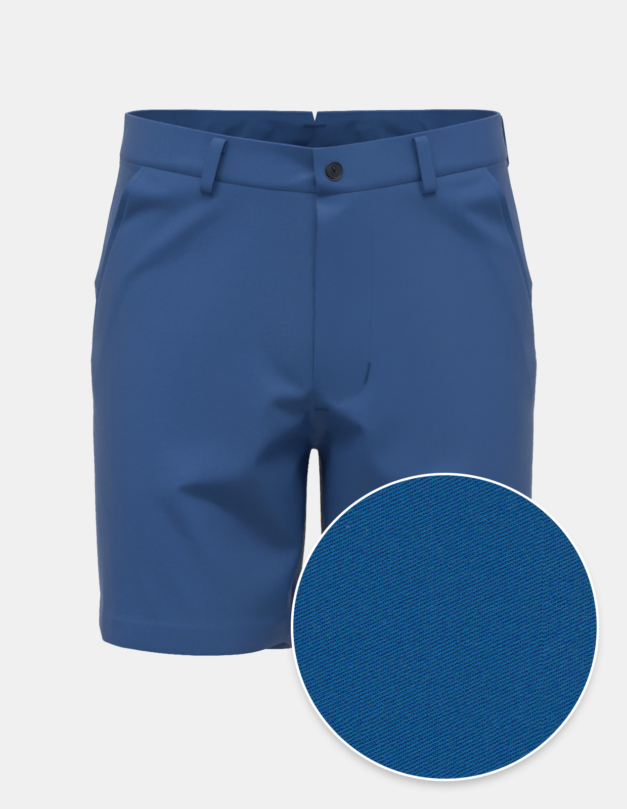 Cashmere Finish Stretch Twill Short - Cobalt Blue