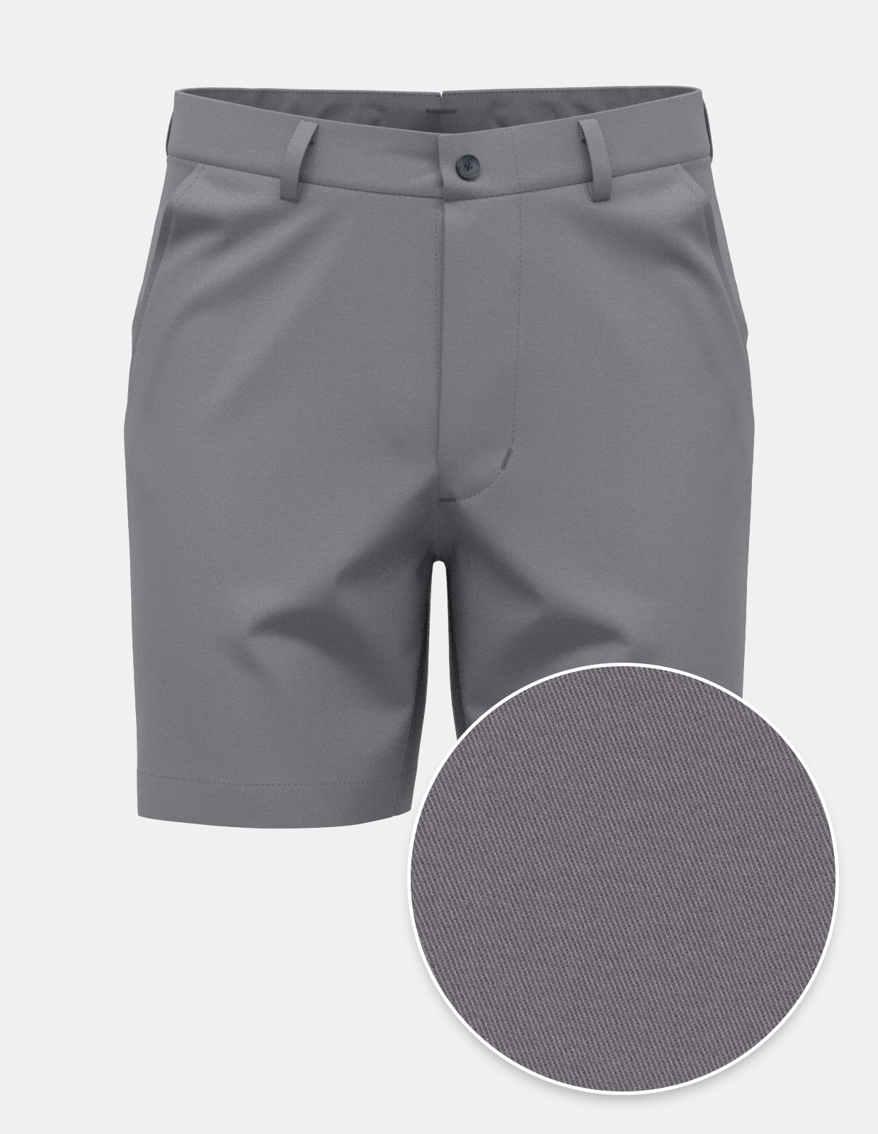 Cashmere Finish Stretch Twill Short - Slate