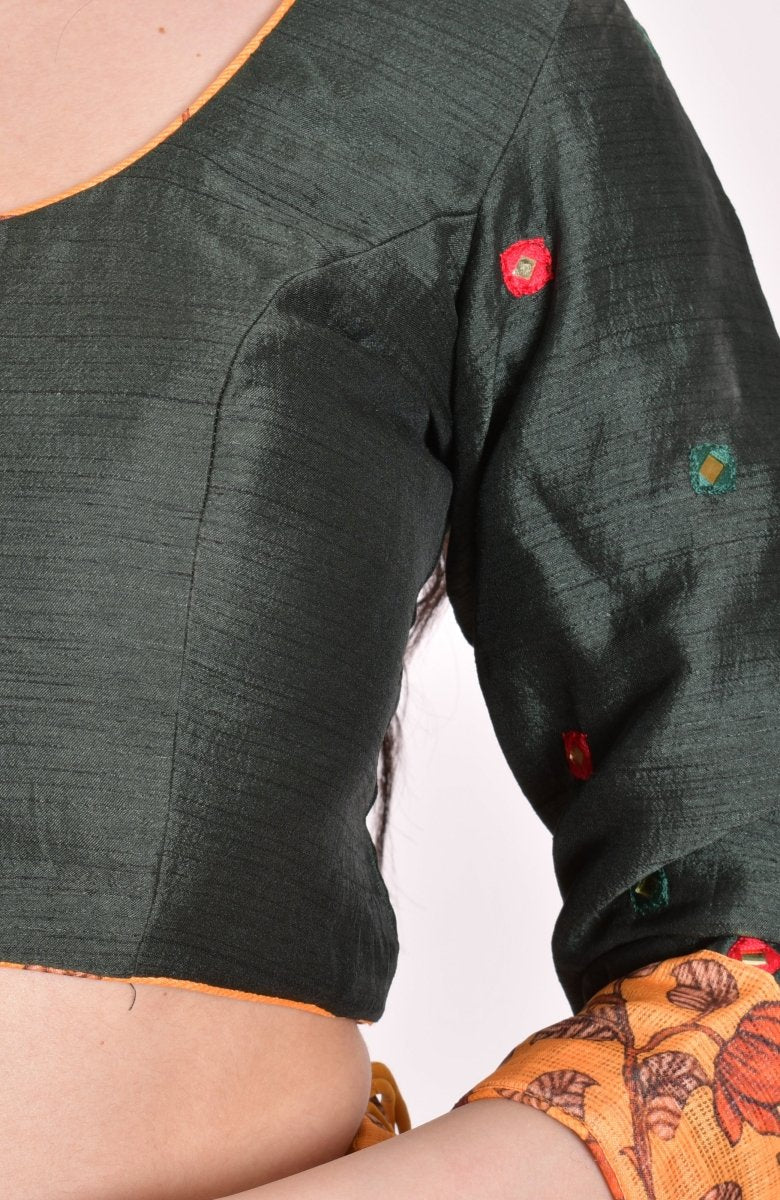 Yellow & Green Kalamkari Chaniya Choli With Dupatta